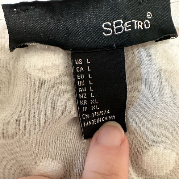 SBetro Swiss Dot Sheer Chiffon Skater Dress Size L - Picture 5 of 5